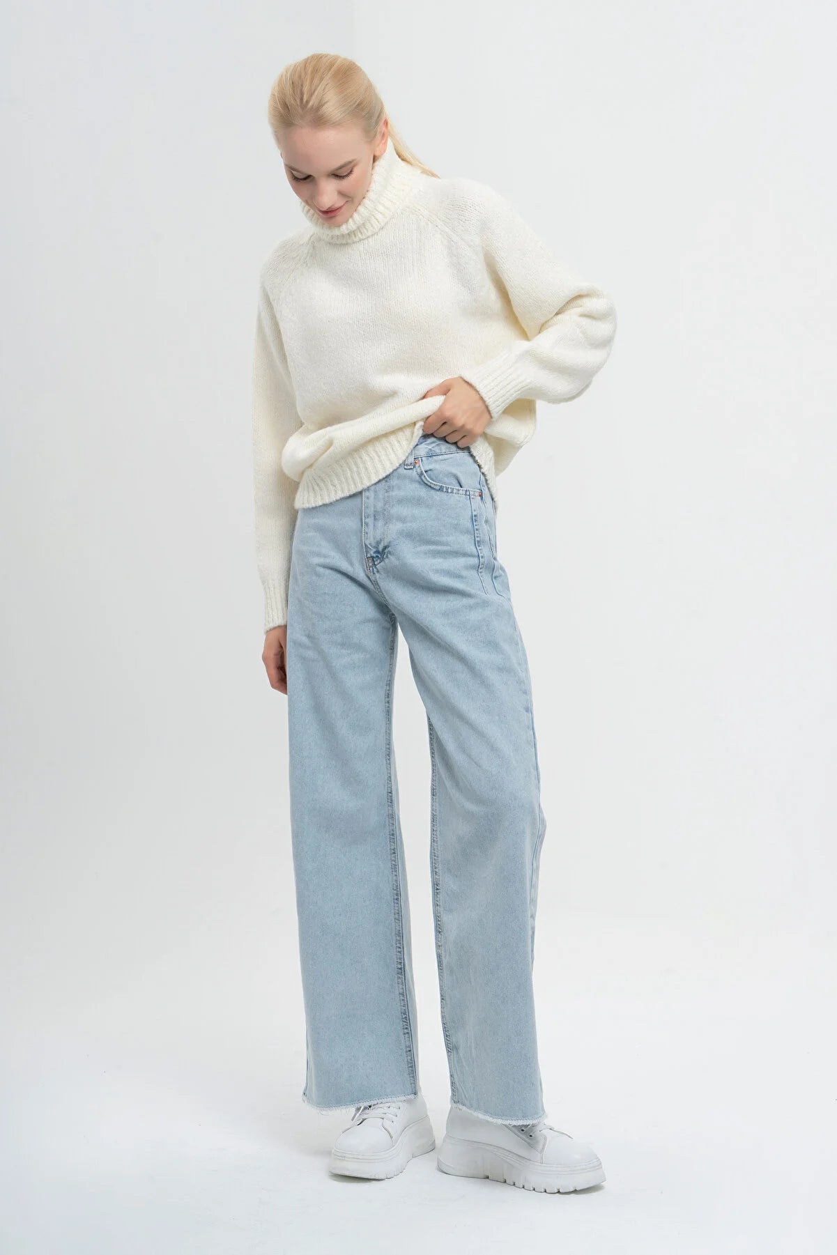 Jean denim bleu clair