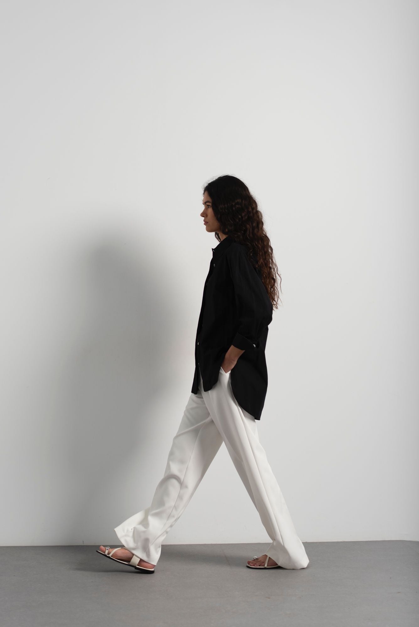 Pantalon tailleur blanc
