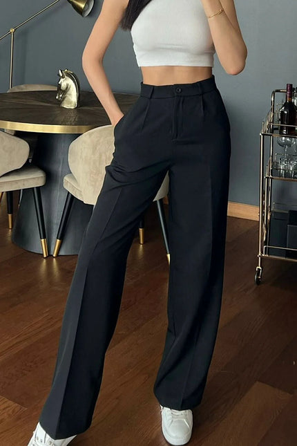 Black Classic Fit Trousers