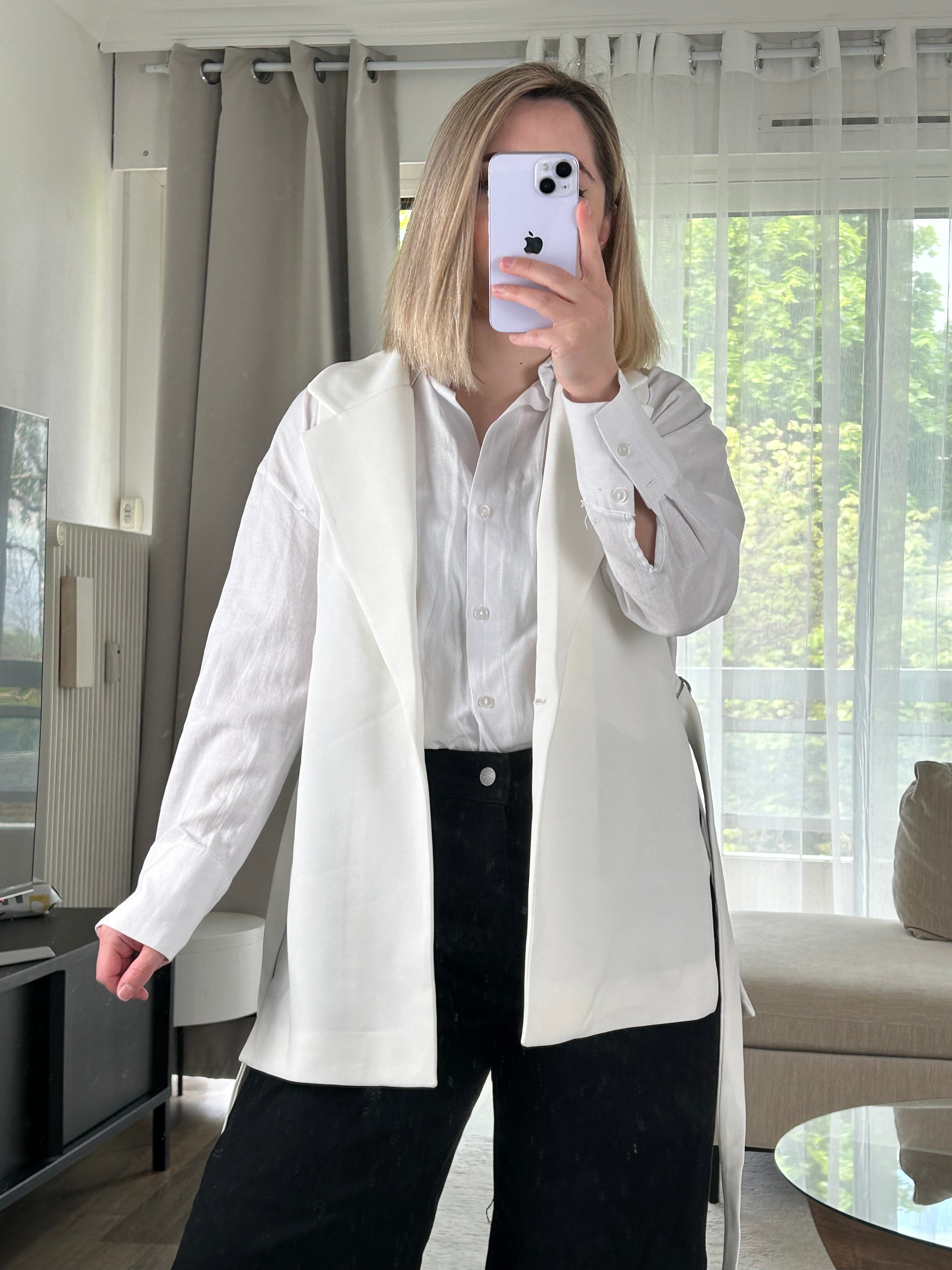 Blazer blanc sans manches