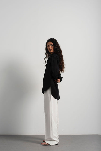 Pantalon tailleur blanc