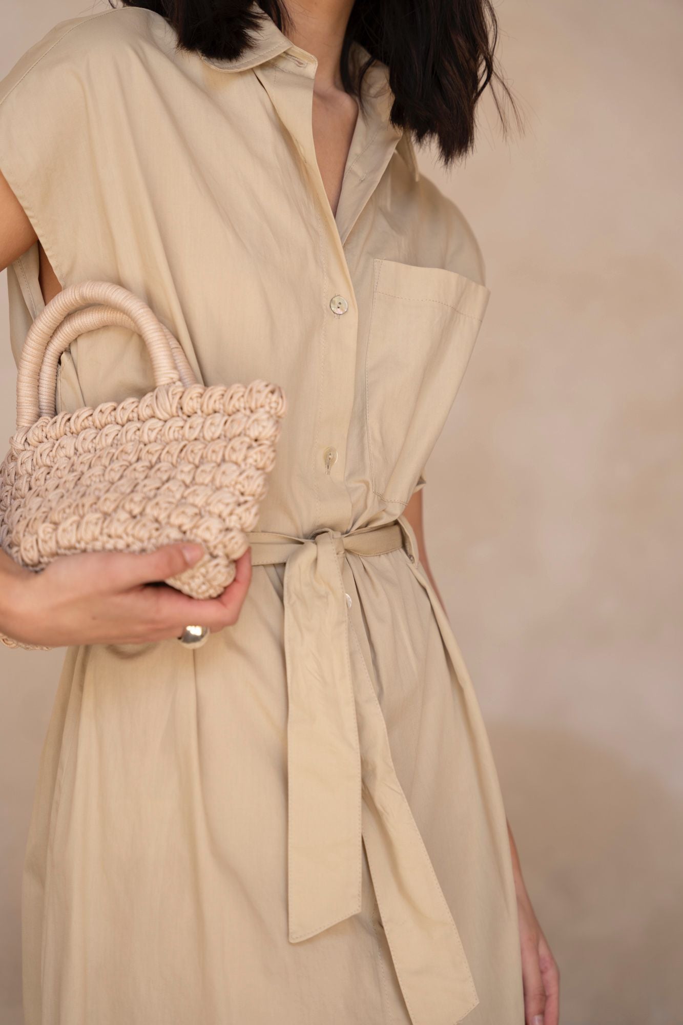 Robe chemise en popeline