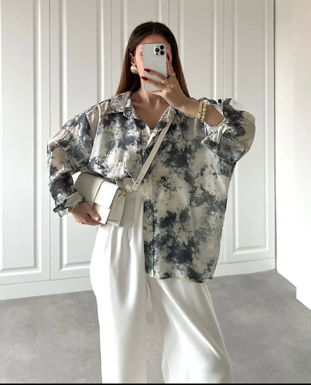 Chemise oversize tie-dye