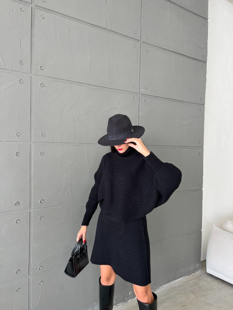 Ensemble tricot noir