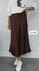 Jupe fluide marron midi